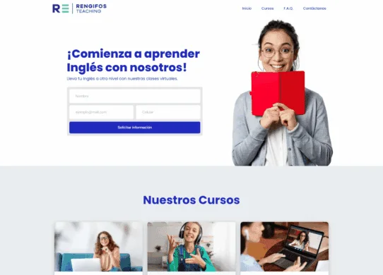 Screenshot of the The Real Teaching website, a freelance project by José Apaza Sevilla
